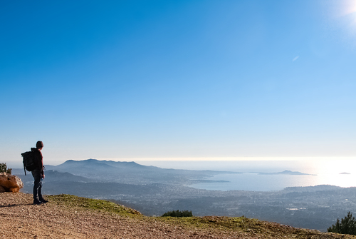 Hiking on the Nerthes Trail at the Massif du Gros Cerveau