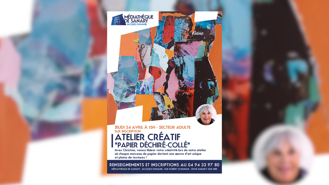 © Atelier créatif "Papier déchiré-collé"_Sanary-sur-Mer - Médiathèque Jacques Duhamel